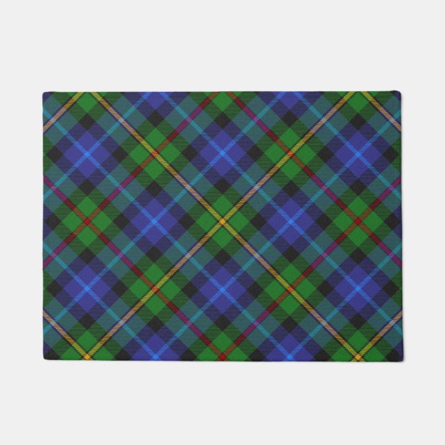 Smith Clan Scottish Tartan Plaid Pattern Doormat (Front)