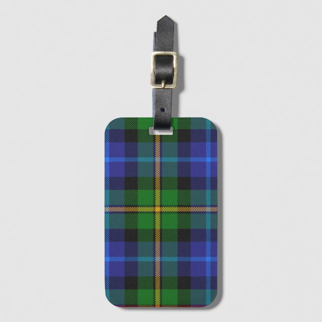 Smith Clan Scottish Tartan Plaid Pattern Luggage Tag (Front Vertical)