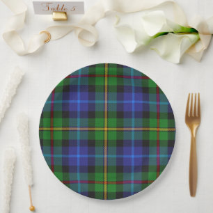 Smith Clan Scottish Tartan Plaid Pattern Paper Plate