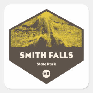 Smith Falls State Park Nebraska Square Sticker