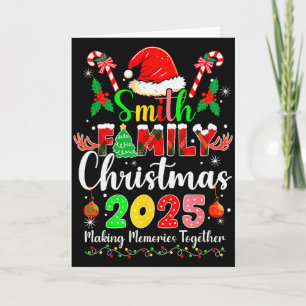 Smith Family Christmas 2025 Matching Santa Hat Xma Card