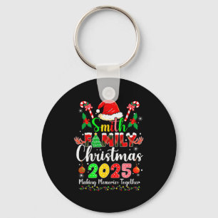 Smith Family Christmas 2025 Matching Santa Hat Xma Key Ring