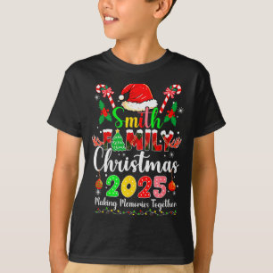 Smith Family Christmas 2025 Matching Santa Hat Xma T-Shirt