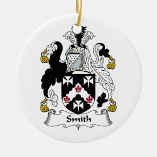 Smith Family Crest Ceramic Tree Decoration