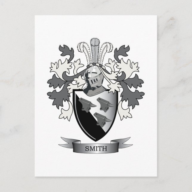 Smith Family Crest Coat of Arms Postcard (Front)