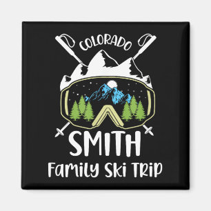 Smith family ski trip skiing googles vacation magnet