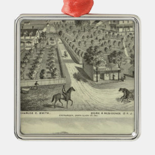 Smith, Herman residences, store Metal Tree Decoration