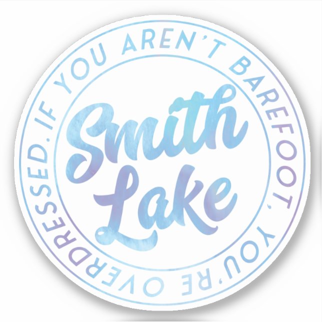 Smith Lake Blue Watercolor Sticker (Front)