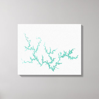 Smith Lake Map Canvas Print