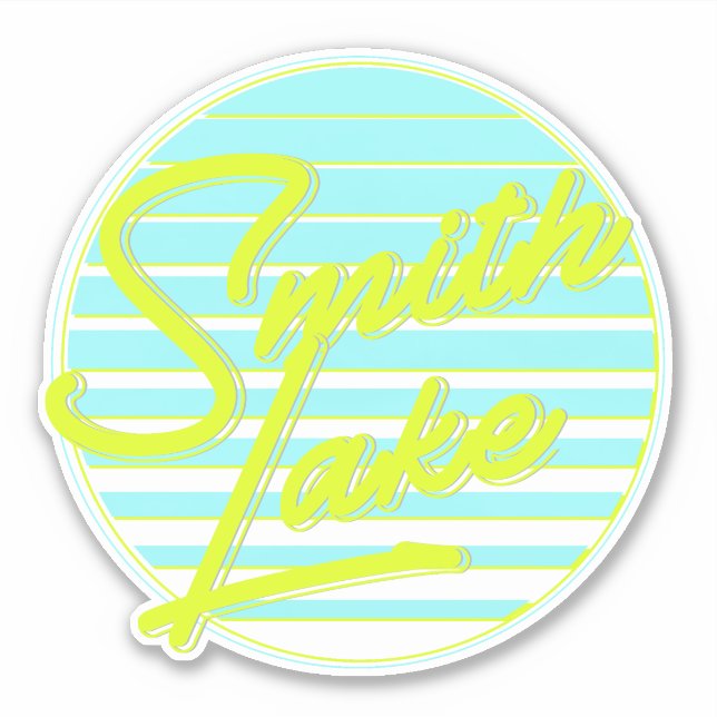 Smith Lake Retro Bright Sticker (Front)