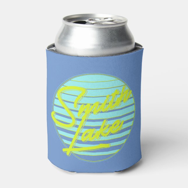 Smith Lake Retro Neon Can Cooler (Can Front)