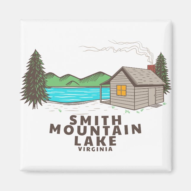 Smith Mountain Lake Cabin Magnet (Front)