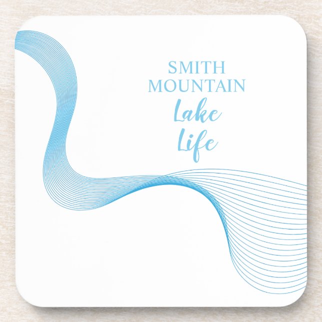 Smith Mountain Lake Life Spun nice blue lines- Vir Coaster (Front)