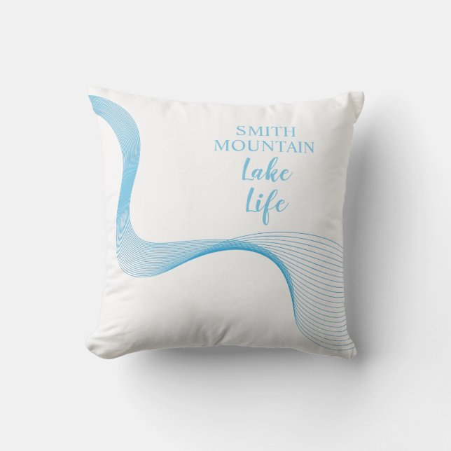 Smith Mountain Lake Life Spun Polyester Square Pil Cushion (Front)