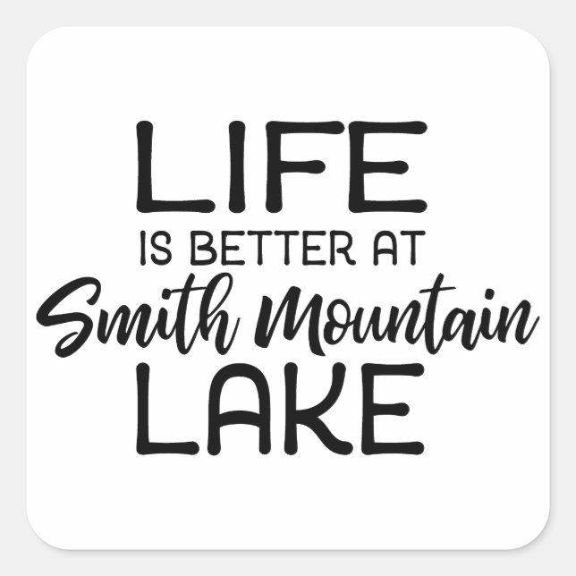 Smith Mountain Lake Square Sticker (Front)