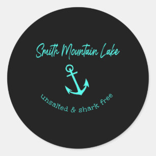 Smith Mountain Lake Va Unsalted Shark Free Boating Classic Round Sticker