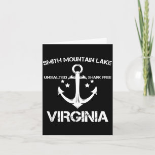 Smith mountain lake virginia funny fishing camping card