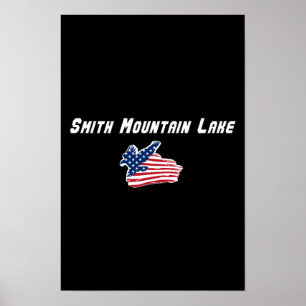 Smith Mountain Lake Virginia Patriotic Eagle Poster