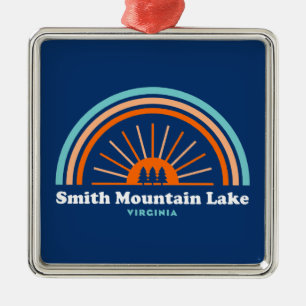 Smith Mountain Lake Virginia Rainbow Metal Tree Decoration