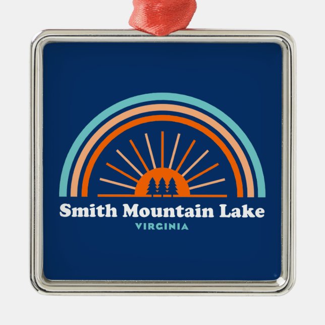 Smith Mountain Lake Virginia Rainbow Metal Tree Decoration (Front)