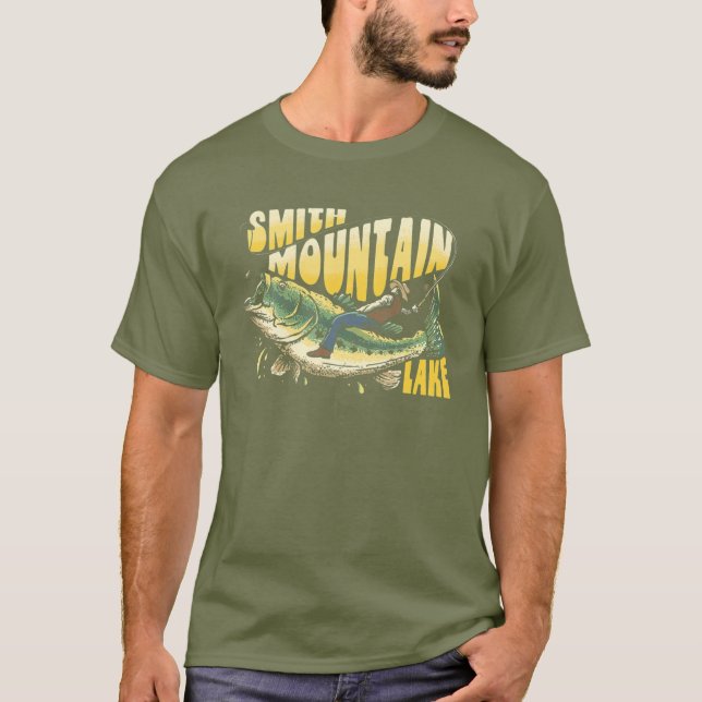 Smith Mountain Lake Virginia Striped Bass Fishing T-Shirt (Front)