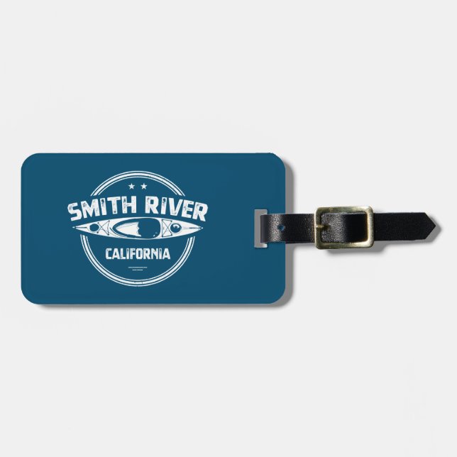 Smith River California Kayaking Luggage Tag (Front Horizontal)
