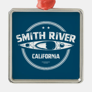 Smith River California Kayaking Metal Tree Decoration