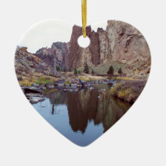 Smith Rock Bend Oregon Ceramic Tree Decoration