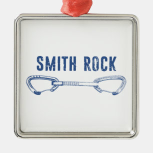 Smith Rock Climbing Quickdraw Metal Tree Decoration