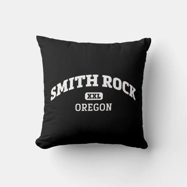 Smith Rock College Style Rock Climbing Area Design Cushion (Front)