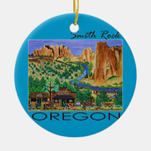 Smith Rock ~ Oregon Ceramic Tree Decoration