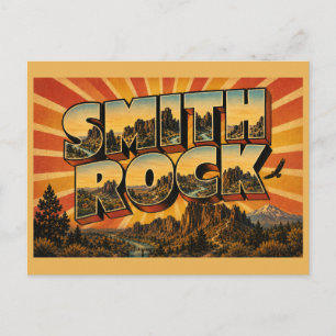 Smith Rock Oregon Volcanic Cliffs River Art Postcard