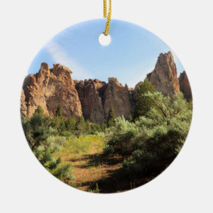 Smith Rock State Park, OR Ceramic Tree Decoration