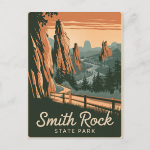 Smith Rock State Park Vintage Postcard