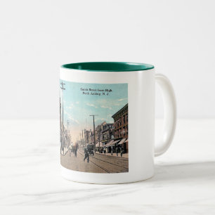 Smith St, Perth Amboy, New Jersey Vintage Two-Tone Coffee Mug
