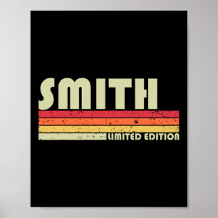 Smith Surname Funny Retro Vintage 80s 90s Birthday Poster