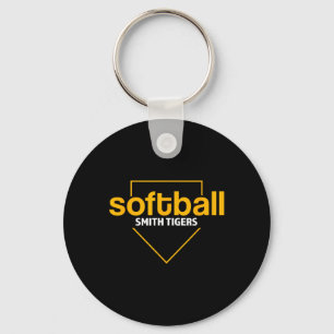 Smith Tigers Softll Home Plate  Key Ring