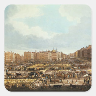 Smithfield Market, engraved by R.G. Reeve Square Sticker
