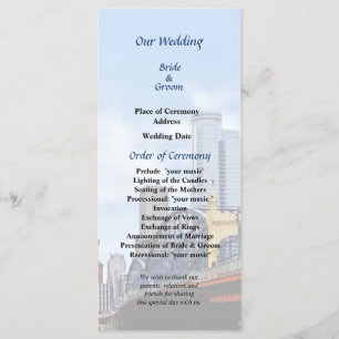 Smithfield St Bridge and Skyline Wedding Program Programme