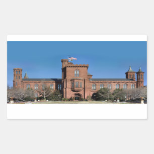 Smithsonian Castle in Washington, D.C. Rectangular Sticker
