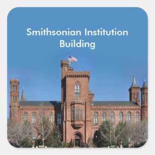 Smithsonian Institution Building in Washington, DC Square Sticker