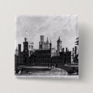 Smithsonian Institution from the South West 15 Cm Square Badge