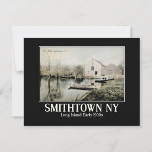 Smithtown NY Long Island Vintage Inspired Postcard