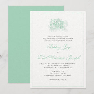 Smithville Mansion Wedding Invitation
