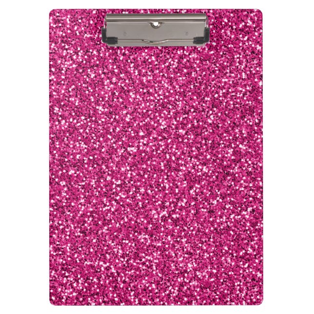 Smitten Pink Glitter Clipboard (Front)