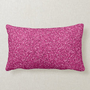 Smitten Pink Glitter Lumbar Cushion