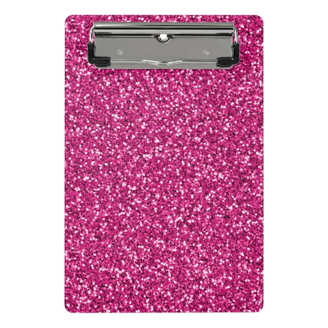 Smitten Pink Glitter Mini Clipboard (Front)