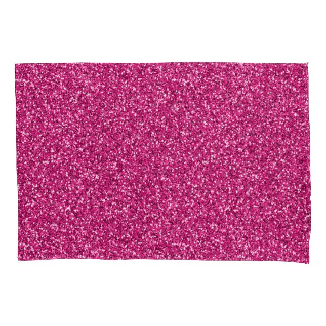 Smitten Pink Glitter Pillowcase (Front)