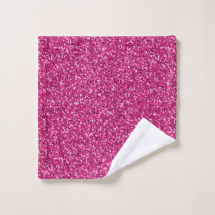 Smitten Pink Glitter Wash Cloth