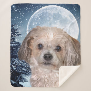 Smitty Winter Moon Sherpa Blanket